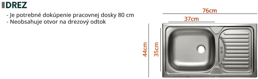 Kuchyňa Milo  II (sivá + sivý lesk). Vlastná spoľahlivá doprava až k Vám domov. 1122680