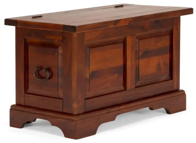 furniture-nabytek.cz - Masívna truhlica Catana z borovicového dreva, lakovaná, hnedá