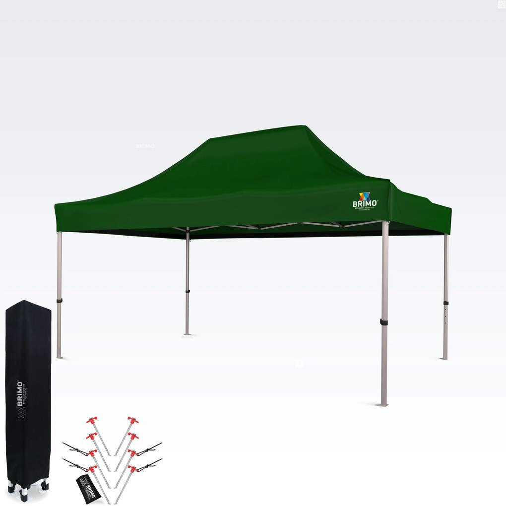 BRIMO Záhradný Párty Stan 3x4,5 m: Váš Kútik pre Relax a Oslavy - bez stien - Zelená 36