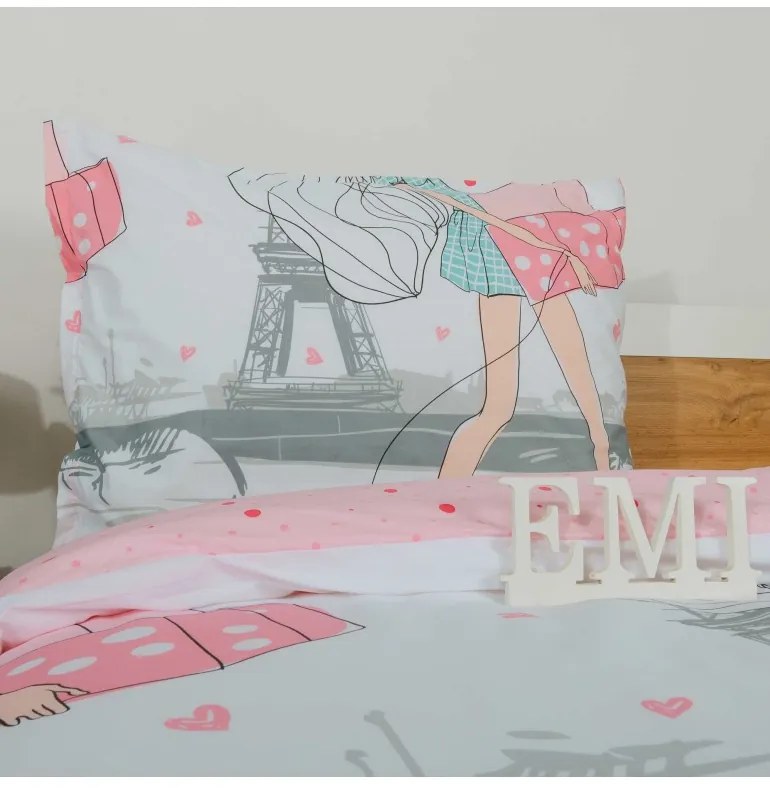 Detské obliečky Eiffel EMI, Štandardný set jednolôžko obsahuje 1x 140x200 + 1x 70x90