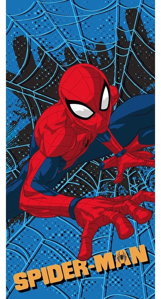Červená/modrá detská osuška z mikrovlákna 70x140 cm Spider-man – Jerry Fabrics