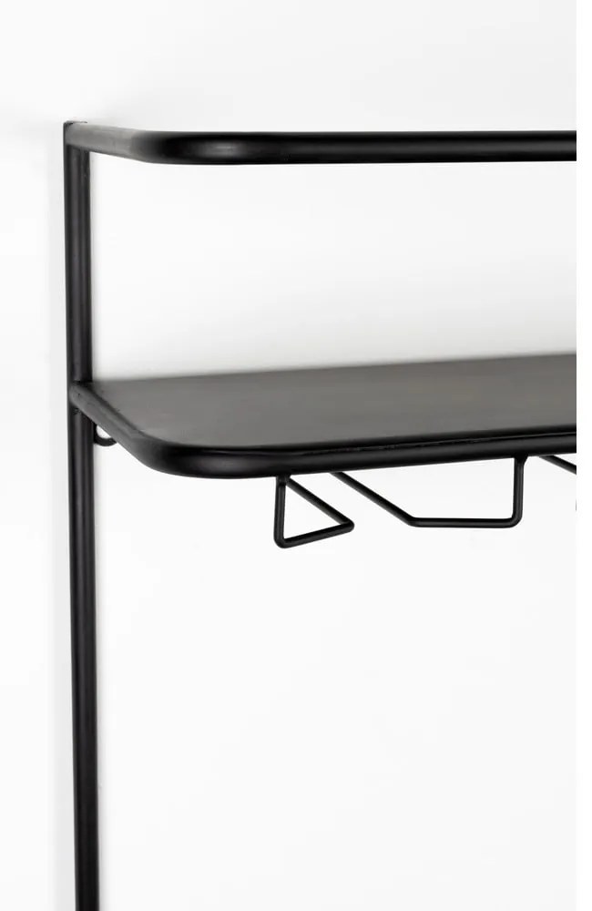 Čierny ratanový regál na víno Guuji - White Label