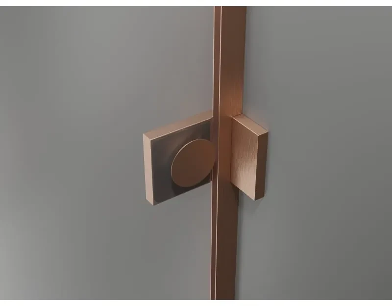Mexen Lunar Duo, výklopný sprchový kút 110 x 95 cm, 8mm číre sklo, profil medená matná, 834-110L-095P-65-00