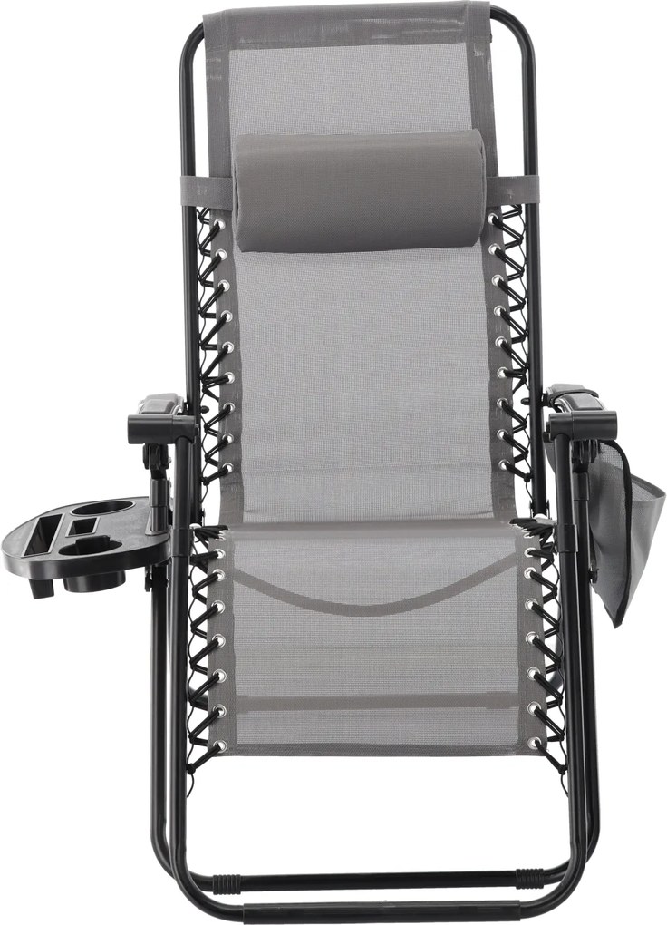 CH Záhradné skladacie relaxačné kreslo Zero II - sivá