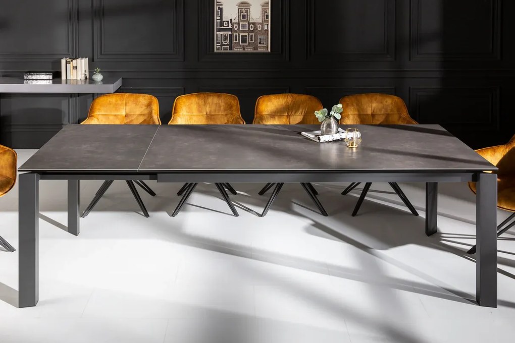 Jedálenský stôl X7 180-240cm keramický antracit