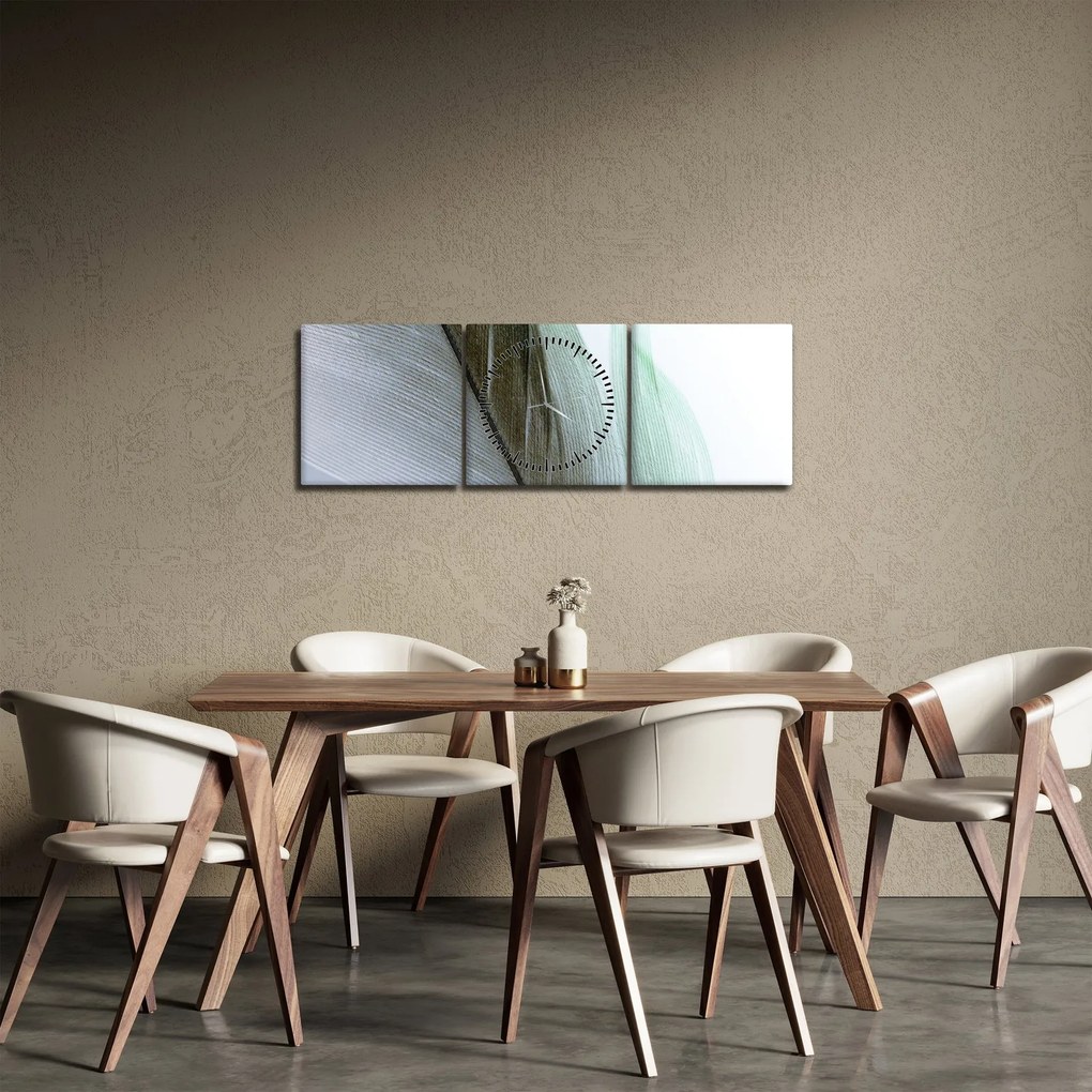 Obraz - Perie, makro (s hodinami) (90x30 cm)