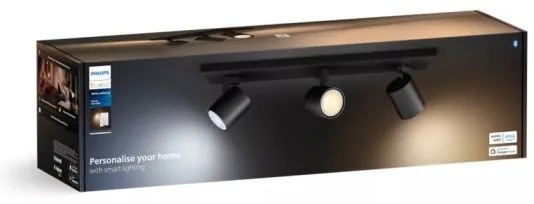 Philips - LED Stmievateľné bodové svietidlo Hue RUNNER 3xGU10/4,2W/230V + DO čierna