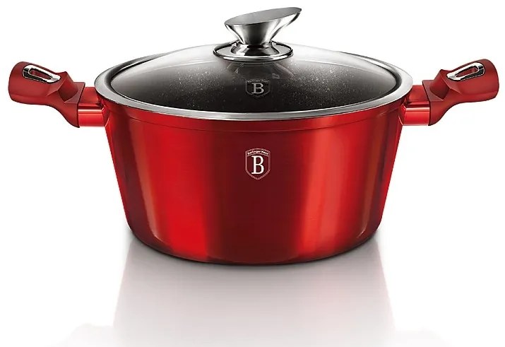 Nepriľnavý hrniec 20 cm, Burgundy Metallic Line BerlingerHaus