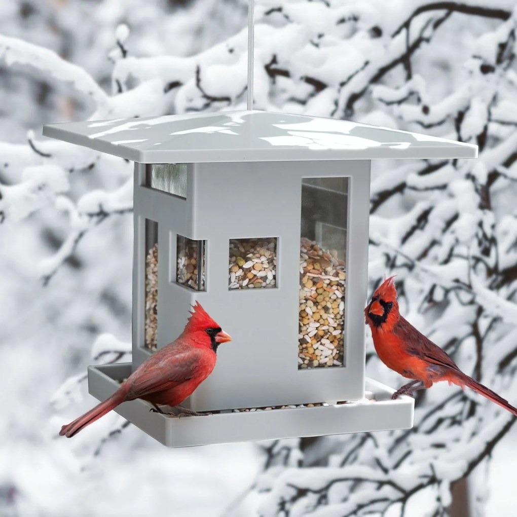 Krmítko pre vtáky BIRD CAFE šedé