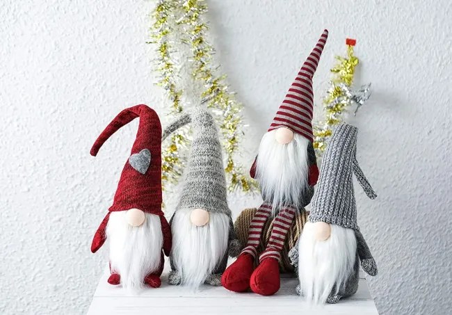 Vianočný škriatok YX063 sivý