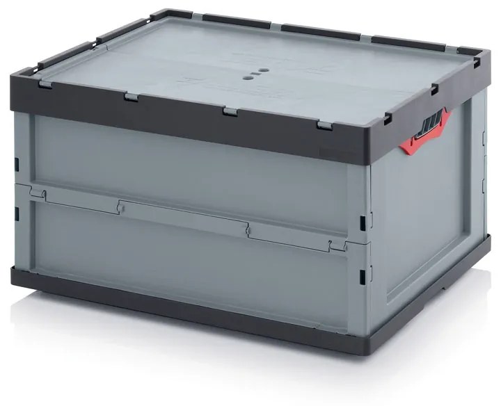 Skladacia prepravka s vekom, 800 x 600 x 445 mm