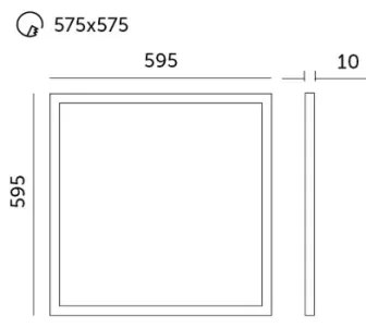 LED podhľadový panel BALIS LED/40W/230V 4000K 59,5x59,5 cm