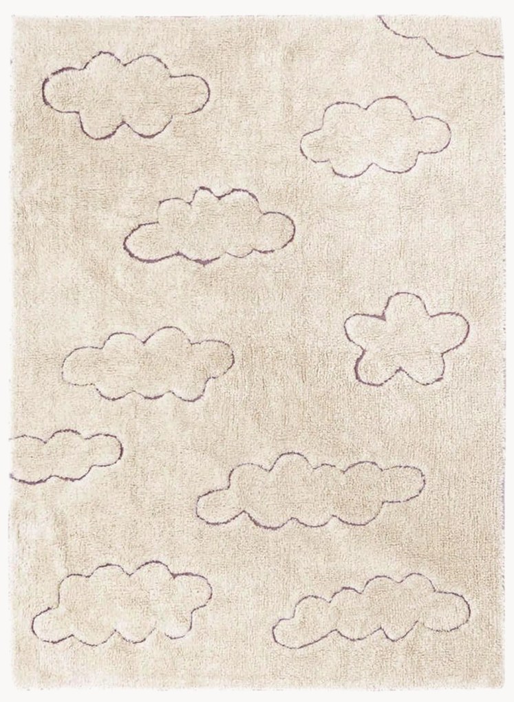 Ručne tkaný detský koberec's vysokým a nízkym efektom Clouds
