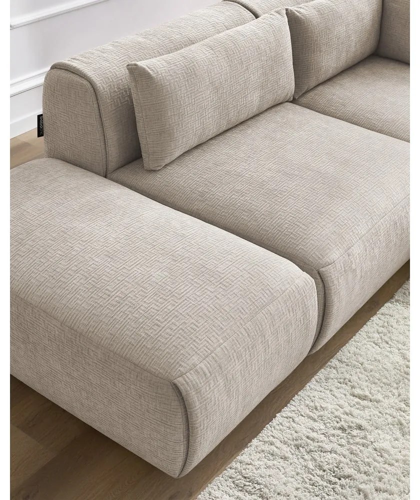 Béžová rohová pohovka (variabilná) Jeanne - Bobochic Paris