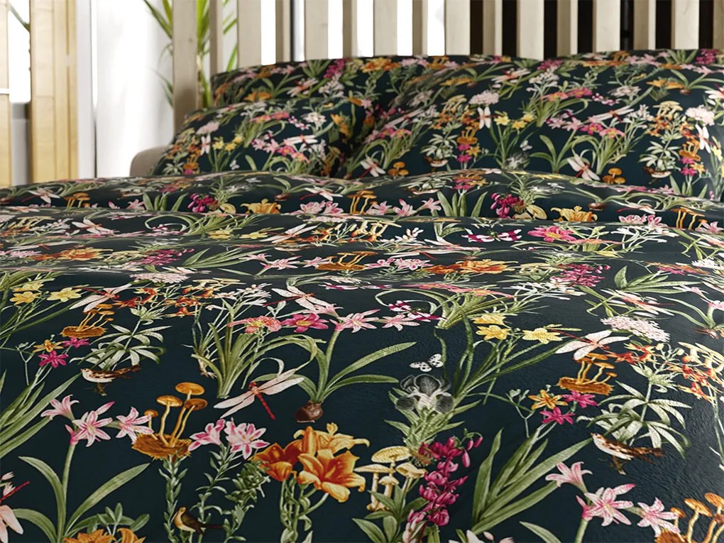 Mikroplyšové obliečky MYSTIC GARDEN tmavozelené Rozmer obliečky: 2 ks 70 x 90 cm | 200 x 220 cm