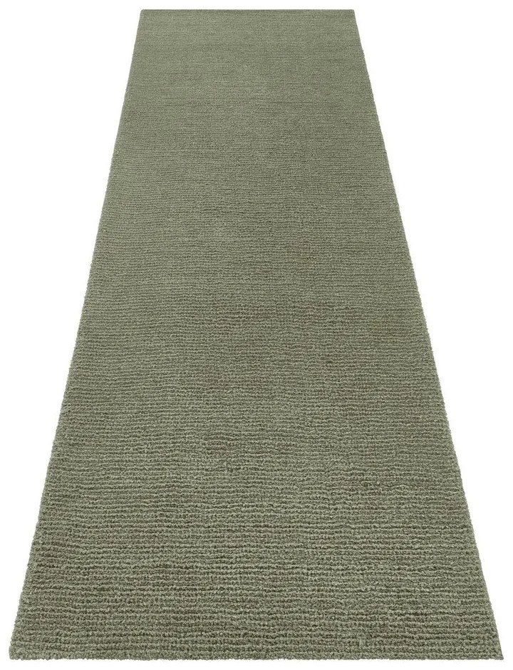 Tmavozelený behúň Mint Rugs Supersoft, 80 x 250 cm