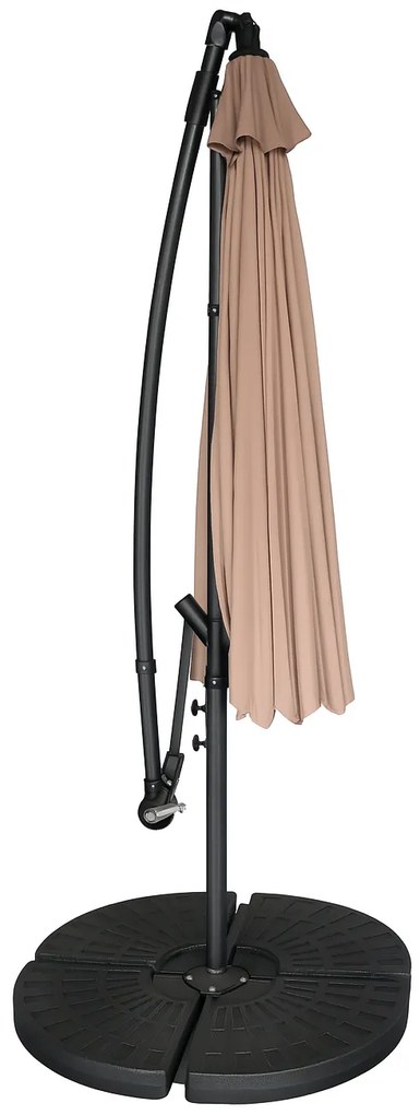 Zahradní slunečník Houseland Zynex 300 cm světle hnědý