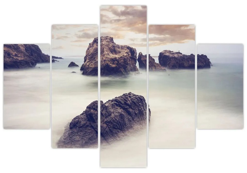Obraz útesov v hmle (150x105 cm)