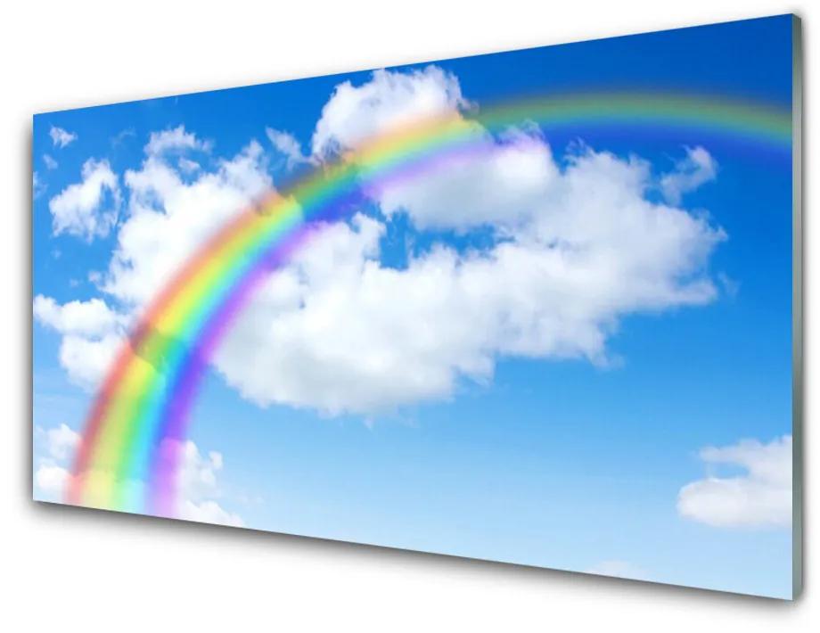 Obraz na skle Dúha nebo mraky príroda 125x50 cm