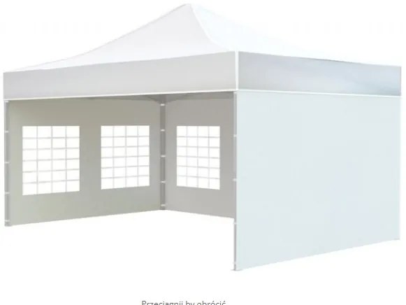 Nožnicový stan POLOPROFI PLUS 3x4,5 m biely