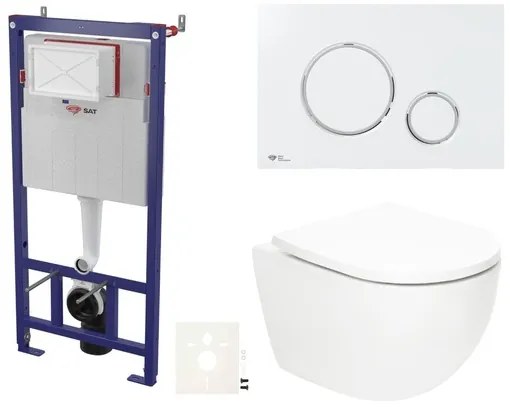 Závesný WC set do ľahkých stien / predstenová SAT Fusion SIKOSSTORFU70