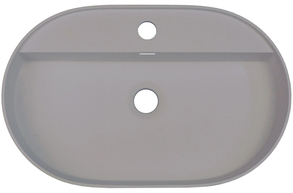 Deante Silia, granitové umývadlo na dosku 550x350x125 mm, šedá metalíza, DEA-CQS_SU6B