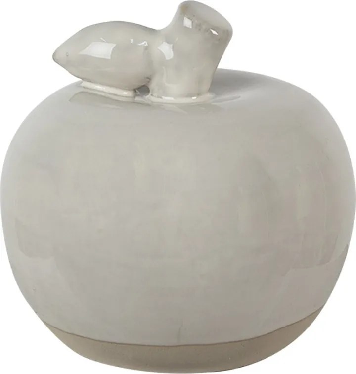 Béžová porcelánová dekorácia jablko Apple L - Ø 13*13 cm