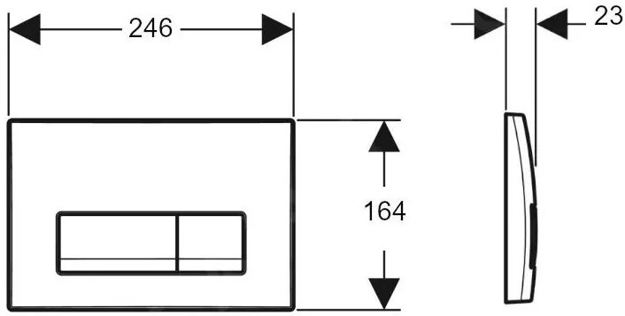 Geberit Delta 50, splachovacie tlačidlo, chróm lesklý, 115.119.21.1