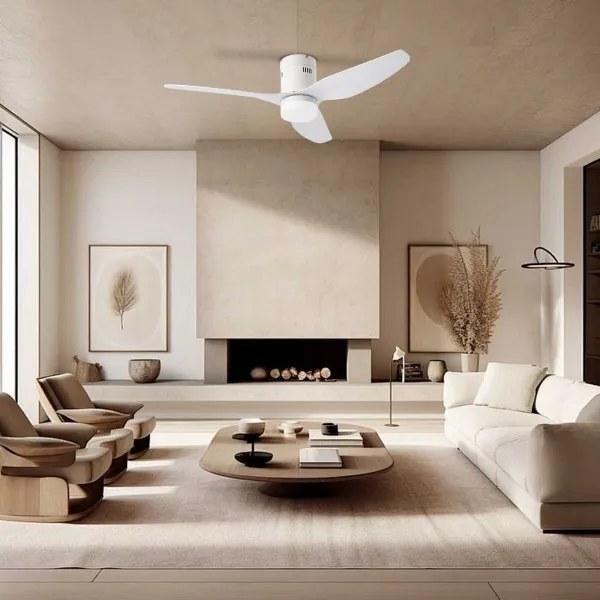 ZEVENTI - LED stropný ventilátor PADUA LED/18W/230V Wi-Fi Tuya biely + diaľkové ovládanie