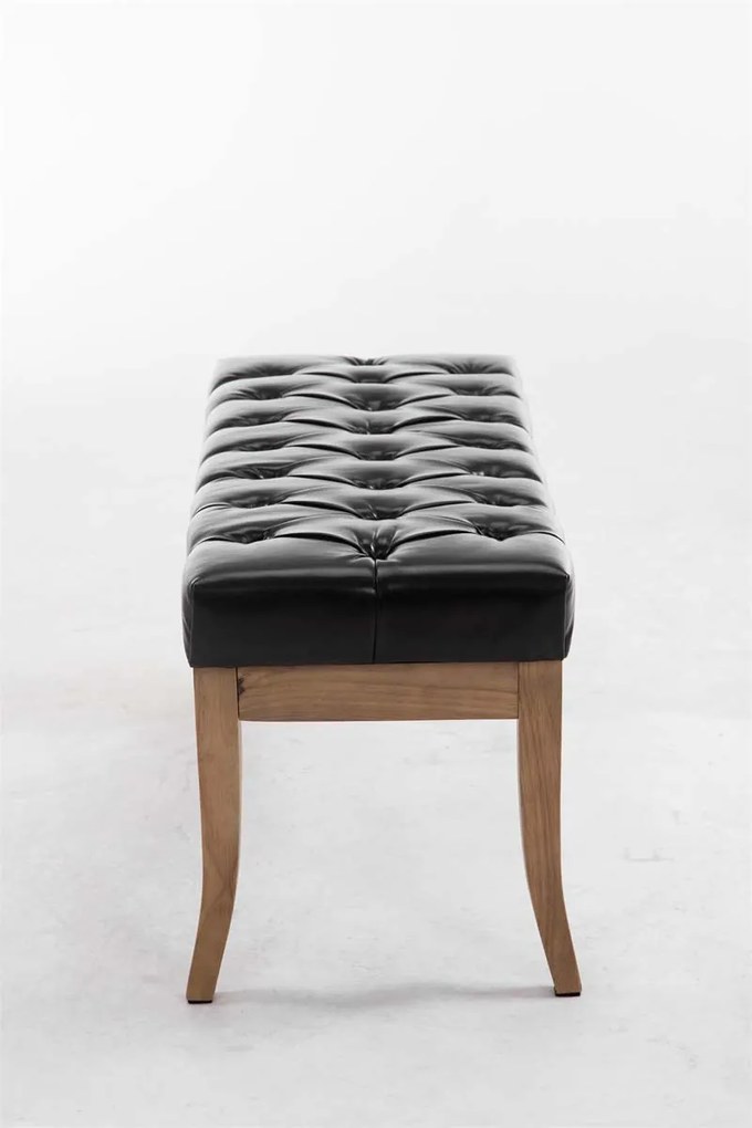 Lavica Ramses 100, drevené nohy antik svetlé - Čierna