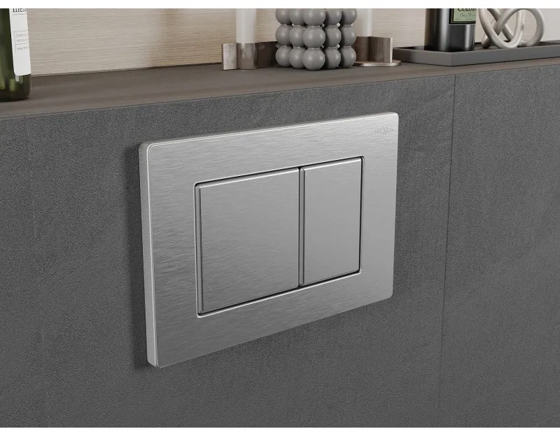 Mexen FENIX 03, splachovacie tlačidlo pre Mexen Fenix Modul, brúsená oceľ, 600312