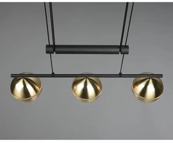 Trio - Luster na lanku FLETCHER 3xE14/40W/230V mosadz