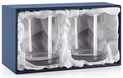 Darčeková krabička na 2 poháre na whisky Výstielka: biely satén