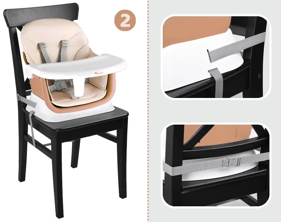 Stolička na kŕmenie Set 6v1 ZA4142 – béžová