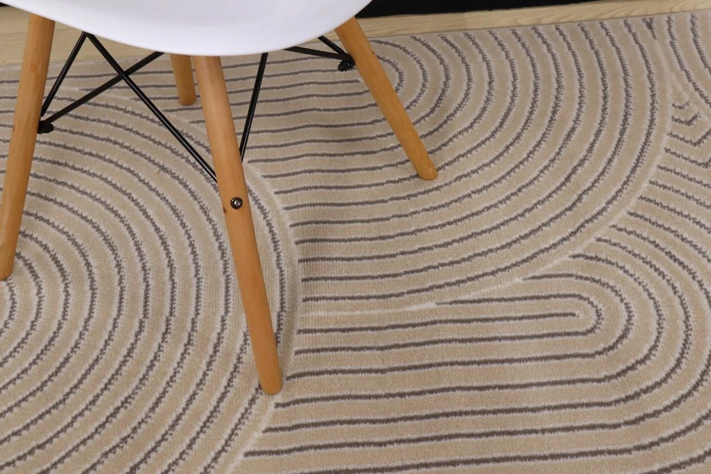 Alfa Carpets, Kusový koberec Thumbs ivory, 80x150, béžová, obývacia izba