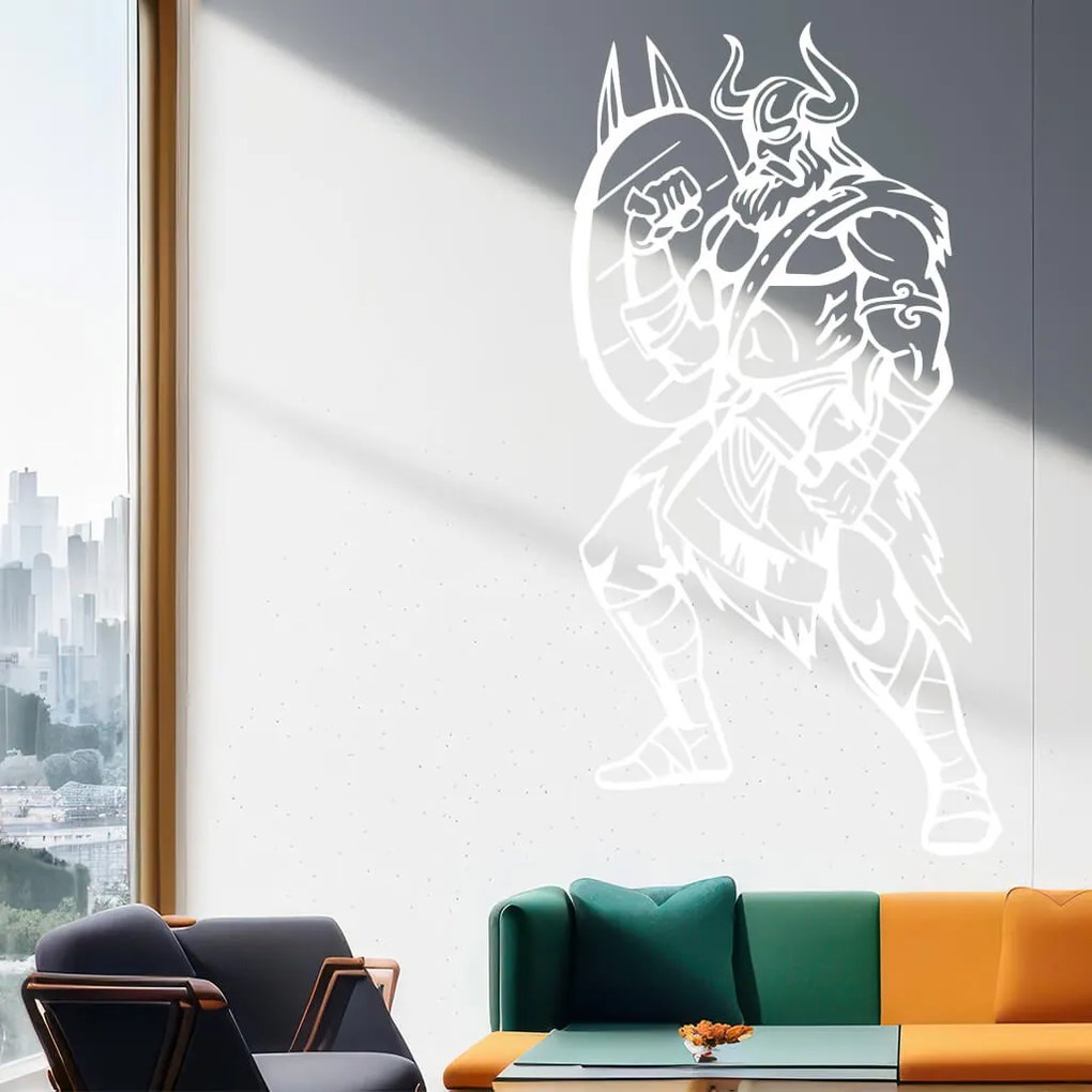 Veselá Stena Samolepka Viking Farba: černá, Veľkosť: 60 x 31 cm