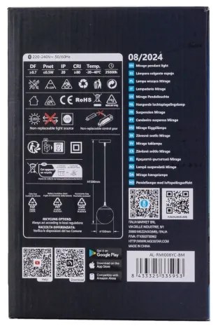 Aigostar - LED RGBW Stmievateľný luster na lanku MESH LED/8W/230V + DO