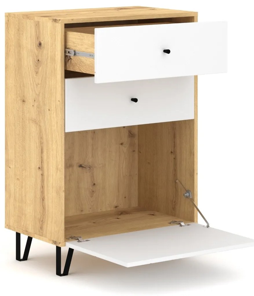 Komoda Bilbao 63,4 cm dub artisan/biela