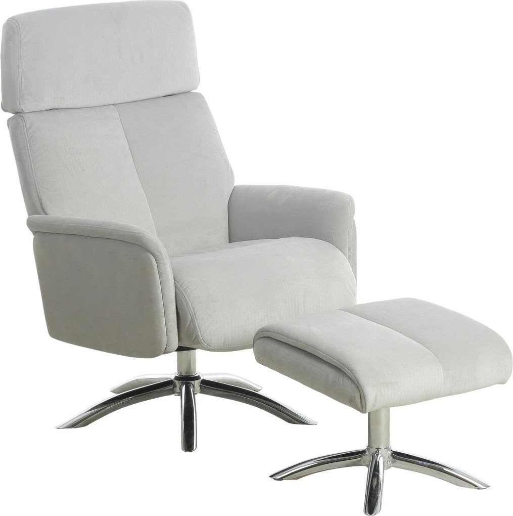 XXXLutz RELAXAČNÉ KRESLO S PODNOŽKOU, textil, sivá P & B - Online Only obývacie izby - 002694004801