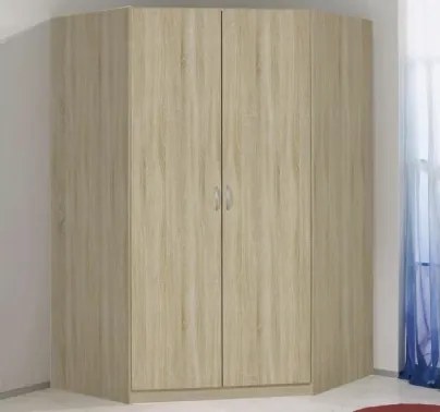 Rohová šatníková skriňa Case, dub sonoma%