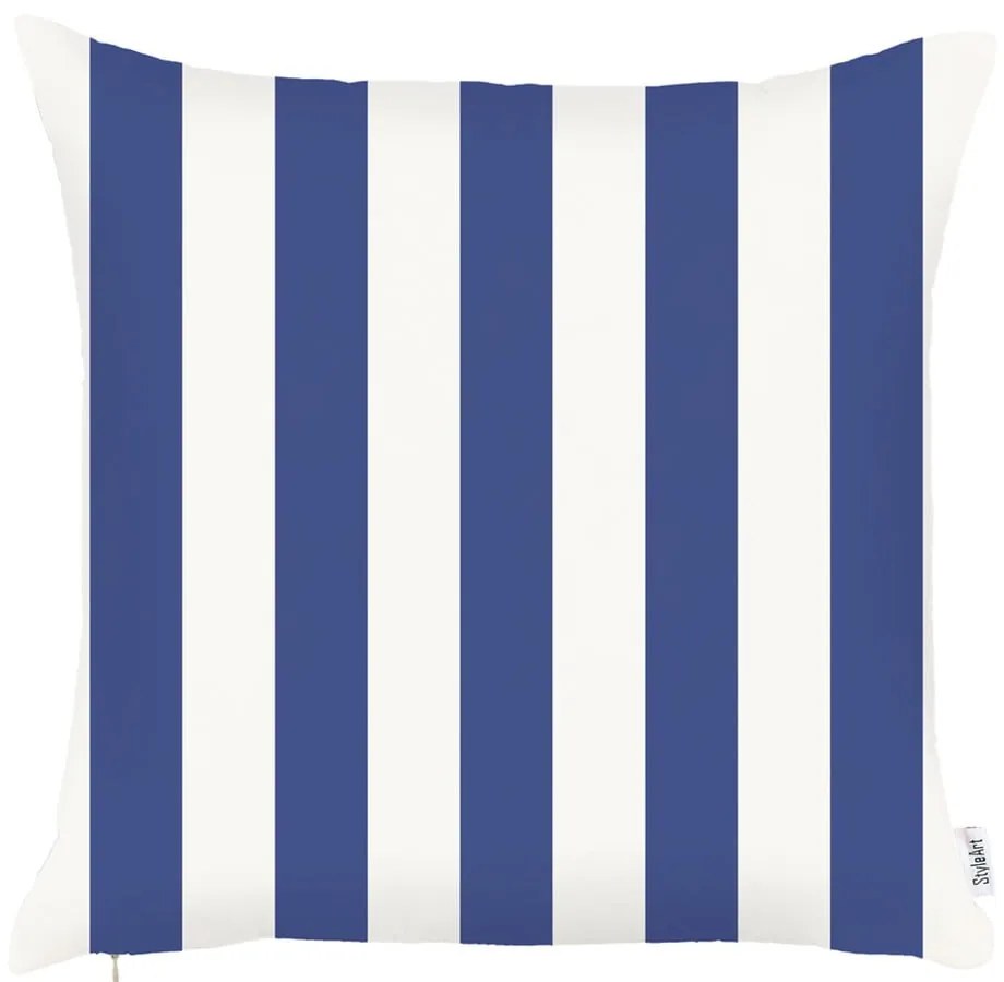 Modrá obliečka na vankúš Mike & Co. NEW YORK Sail Stripes, 43 x 43 cm