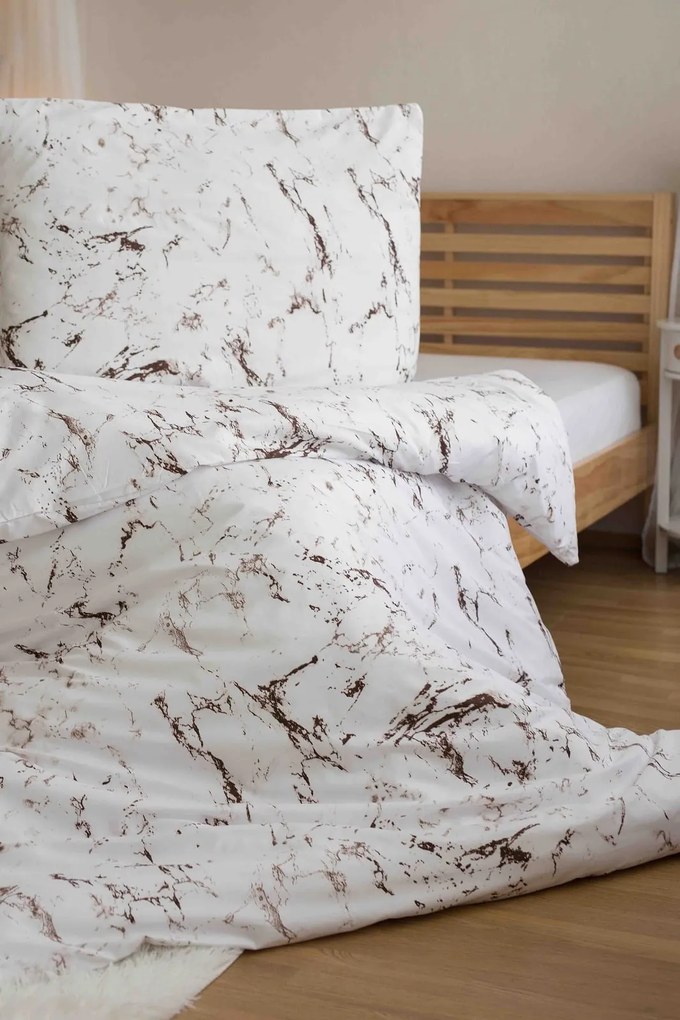 Obliečky z mikrovlákna MARBLE, biele Rozmer obliečky: 70 x 90 cm | 140 x 200 cm
