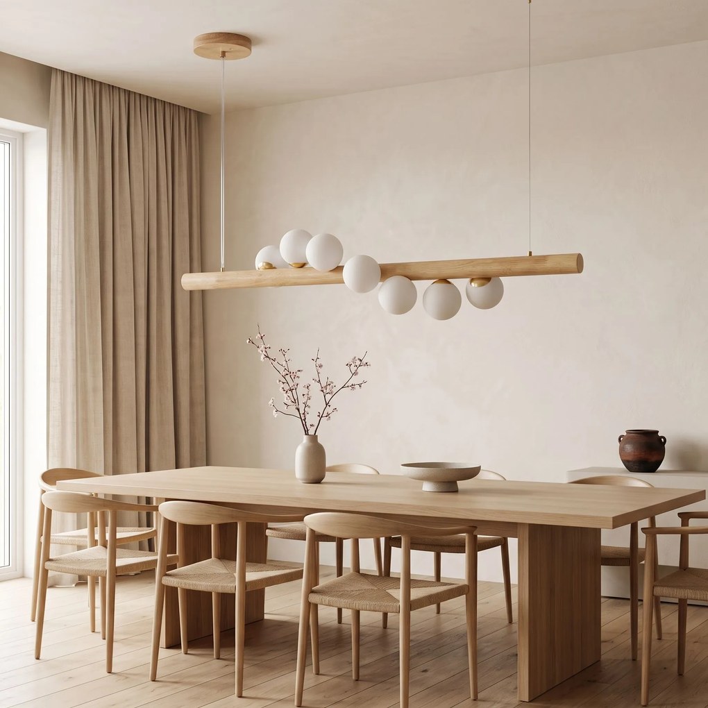 Toolight Toolight, závesné stropné svietidlo 120cm, 7xG9, APP1907-7CP, hnedá, OSW-66580
