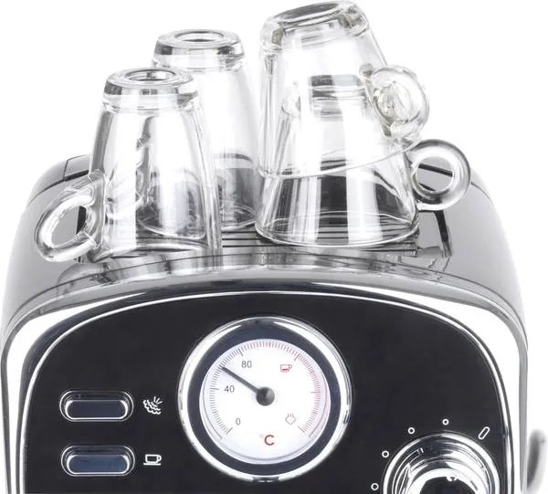 Espresso GourmetMaxx Barista Retro / černé / 1100 W / 15 bar