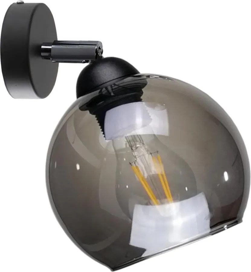 Nástenné bodové svietidlo UNO 1xE27/60W/230V čierna