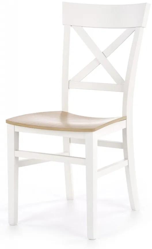 Jedálenská stolička Tubi medový dub/biela