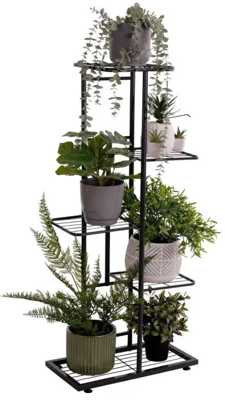 Kondela Kovový stojan na kvety, tmavosivý kov, BAMIR TYP 1