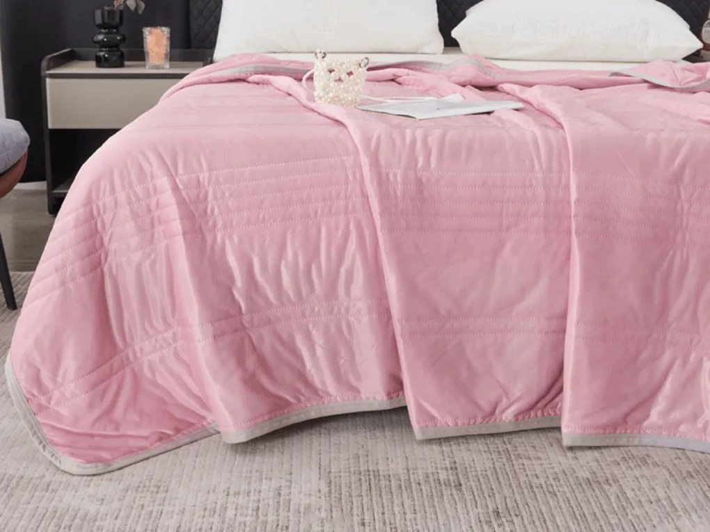 Chladiaca letná prikrývka CELIA, ružová Rozmer: 200 x 220 cm