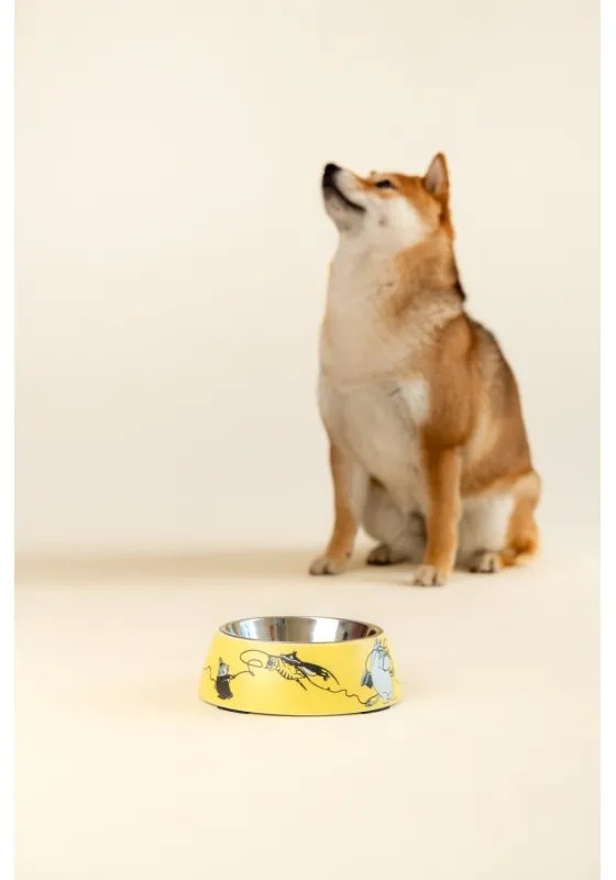 Miska pre psov Moomin Pets M, žltá