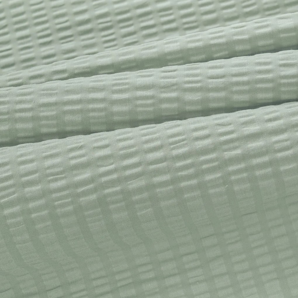 Goldea krepové posteľné obliečky - šalviovo zelené 140 x 200 a 70 x 90 cm